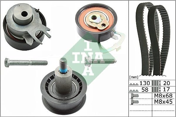 VW Polo 2009-2014 Triger Seti 1.4 16V İNA 530053810